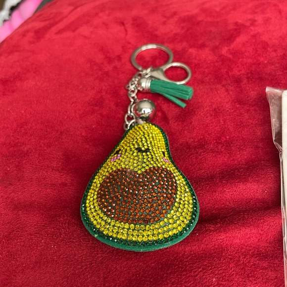 Mint Cherry Keychain/ Bag Charm & Colorful Avocado NEW - Picture 3 of 4
